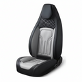 HOUSSE DE VOITURE CUIR GRIS & NOIR