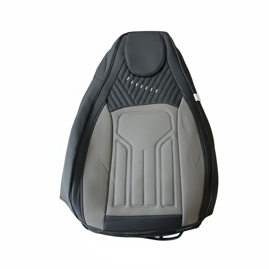 HOUSSE DE VOITURE CUIR GRIS & NOIR