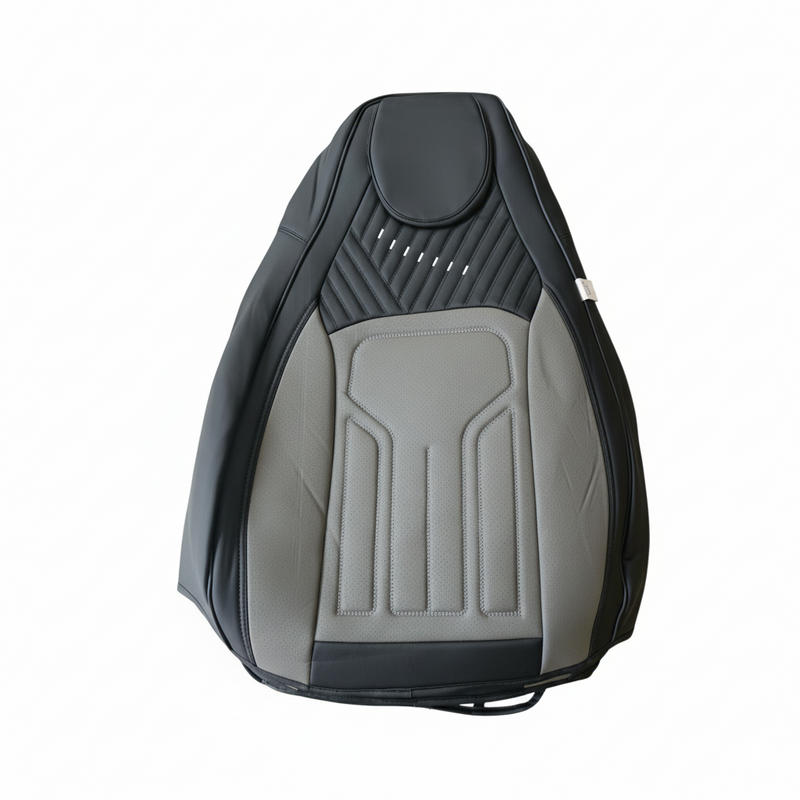 HOUSSE DE VOITURE CUIR GRIS & NOIR