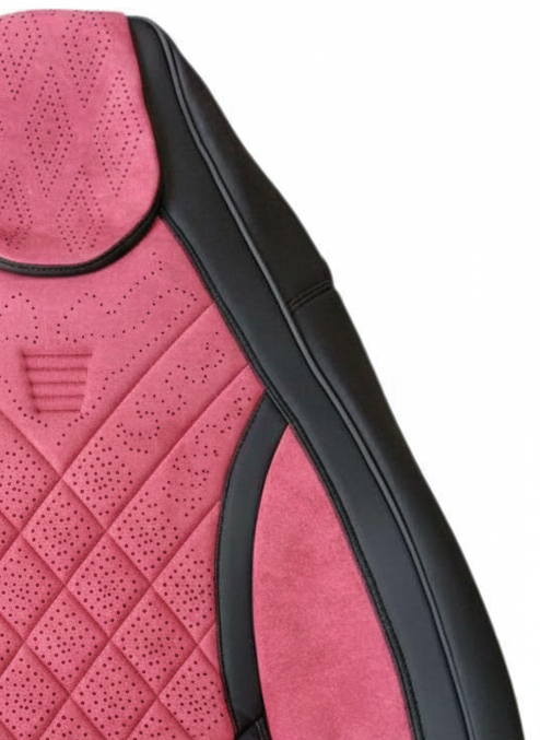 HOUSSE DE VOITURE EN ALCANTARA ROUGE