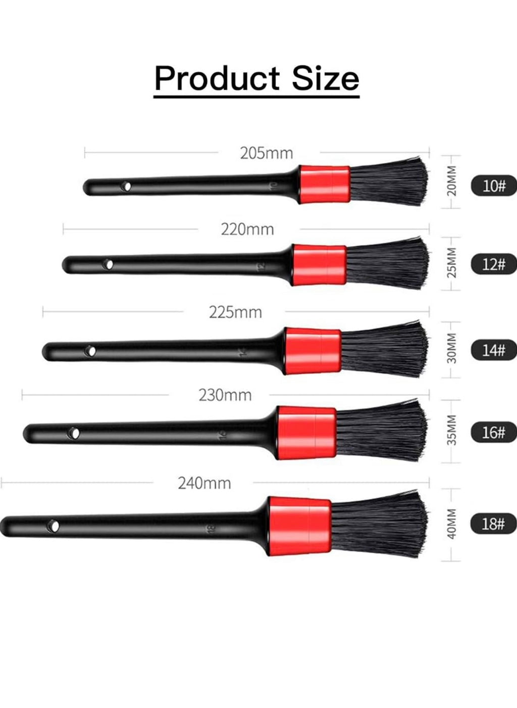 Pack pinceaux detailing 5 pièces