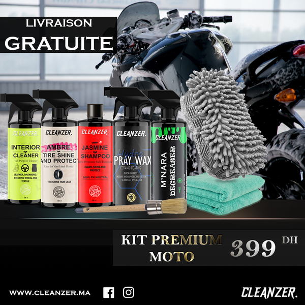Kit PREMIUM pour nettoyage Motos.