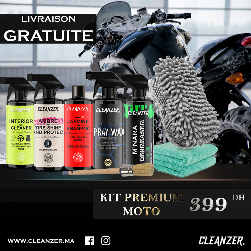 Kit PREMIUM pour nettoyage Motos.